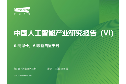 中国人工智能产业研究报告（VI）