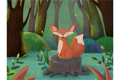儿童英语故事-被树干夹住的饥饿狐狸（The hungry fox who got caught in the tree trunk）